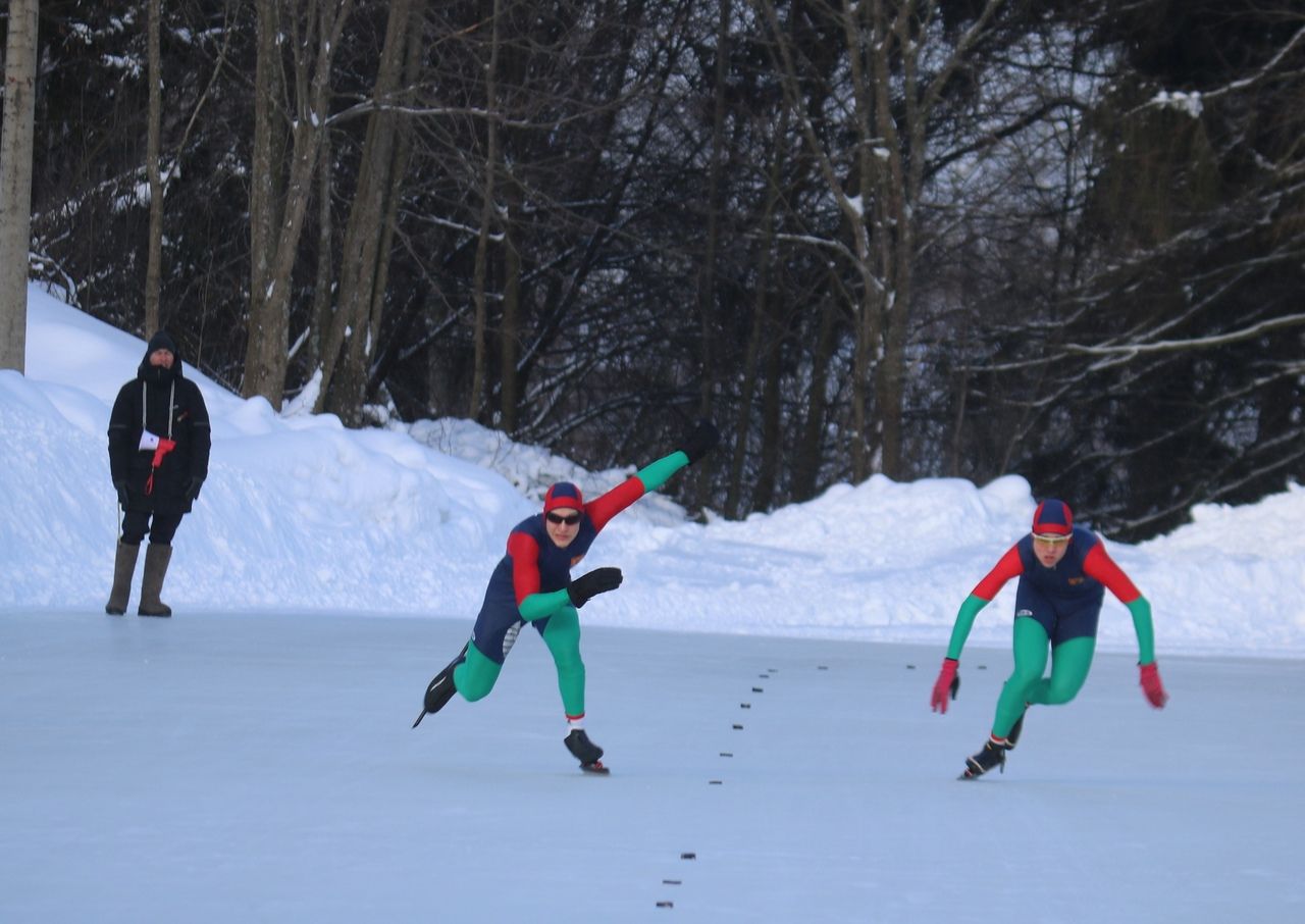 Pikaluistelukilpailu järjestetään ensimmäistä kertaa Kirjavalahden jäällä.  Kuva: Jevgenia Jevstjunina 