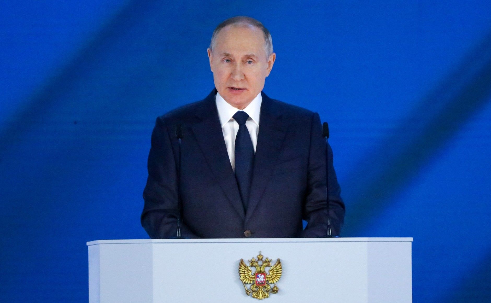 Venäjän presidentti Vladimir Putin piti linjapuhetta tänään 21. huhtikuuta. Kuva: kremlin.ru
