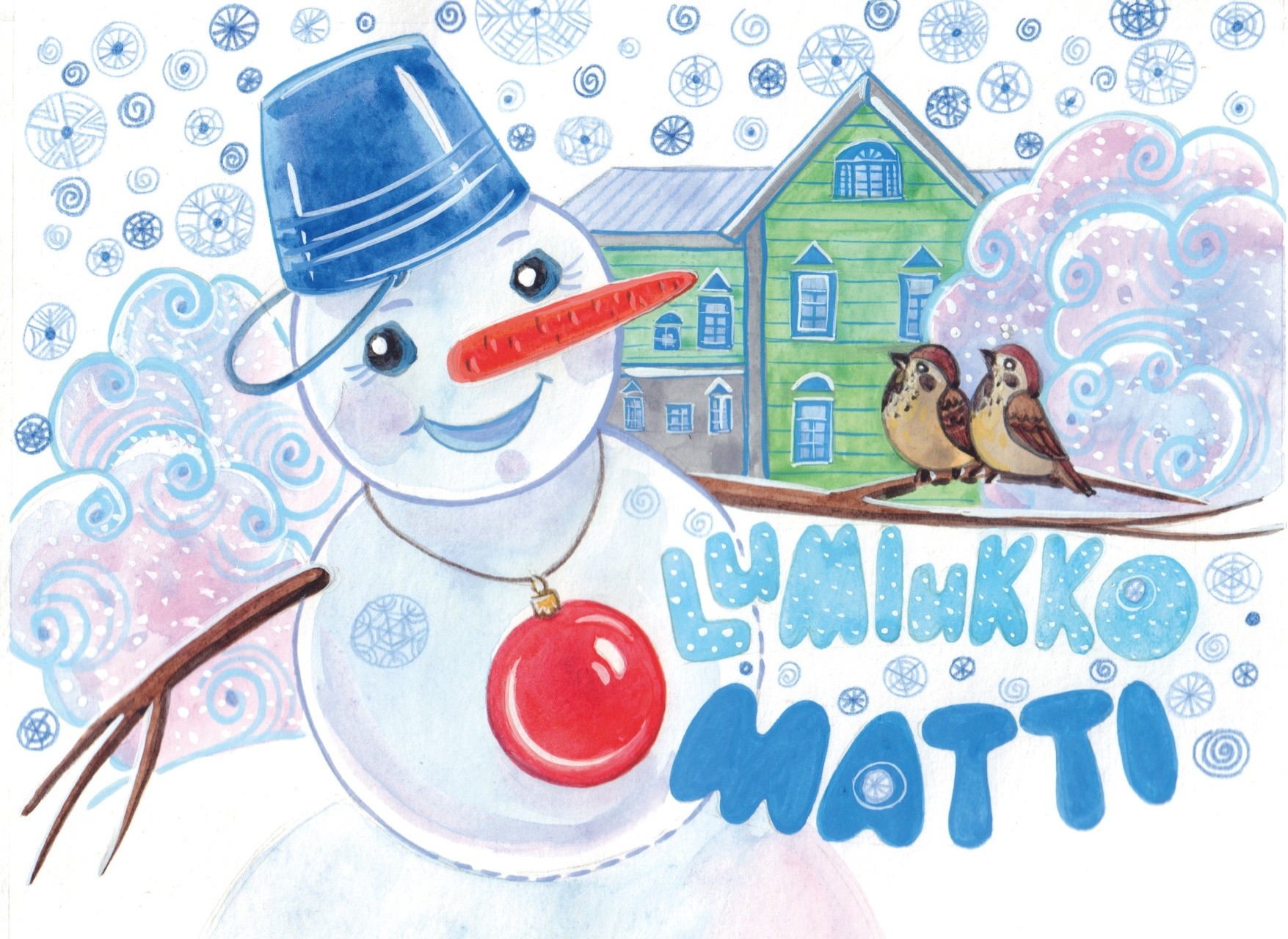 . Kerran me teimme Lumiukon, joka tuli ystäväksemme koko talveksi… Kuva: Margarita Jufa