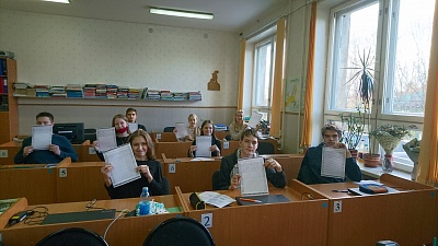 Oppilaiden mielestä sanelusta tuli mielenkiintoinen ja hyödyllinen kokemus. Kuva: Jekaterina Ivanova
